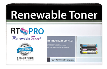 RT PRO Compatible Toner Cartridge Replacement for Brother TN-221 Color Set (CMY, 3-pack)