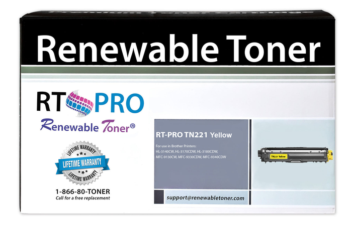 RT PRO Compatible Toner Cartridge Replacement for Brother TN221 TN-221Y (Yellow)