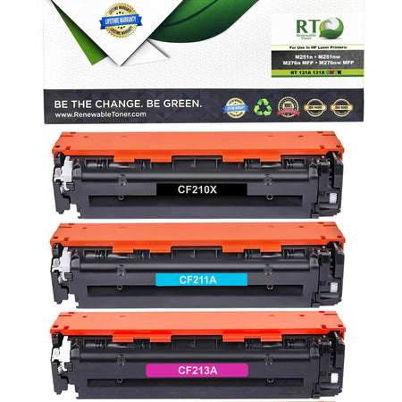 RT 131A 131X CF210X CF211A CF212A CF213A Color Toner Set (CMYK, 4-Pack)