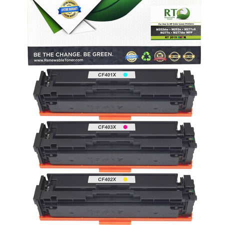 RT 201X CF401X CF402X CF403X CF400X Toner Set (CMYK, 4-Pack)