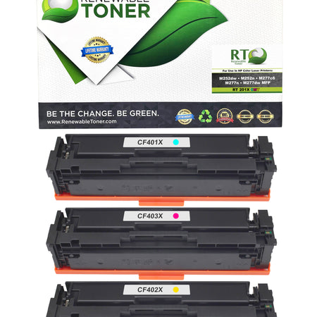 RT 201X CF401X CF402X CF403X Toner Set (CMY, 3-Pack)