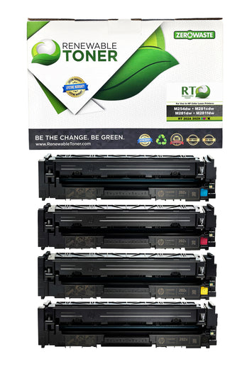 RT 202A Compatible HP 202X Color Toner Set, High Yield (CMYK, 4-Pack)