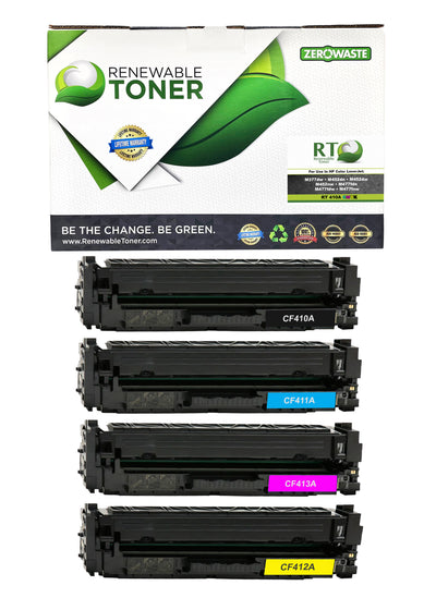 RT 410A Compatible HP Color Toner Set (CMYK, 4-pack)