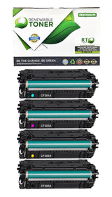 RT 508A CF361A CF363A CF362A CF360A Compatible Toner Color Set (CMYK, 4-Pack)