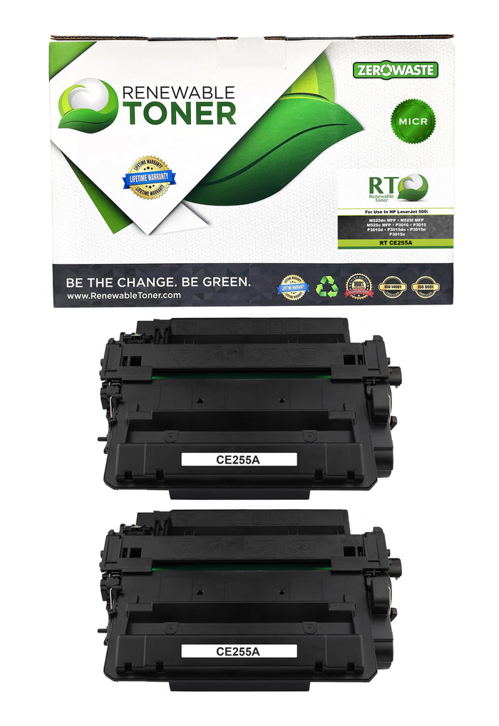 RT 55A Compatible HP CE255A MICR Toner Cartridge (2-Pack)