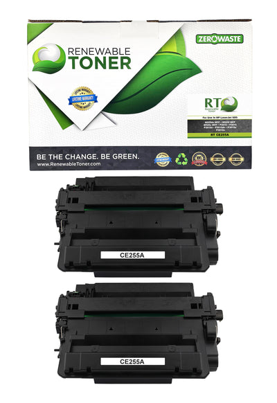 RT 55A Compatible HP CE255A Toner Cartridge (2-Pack)