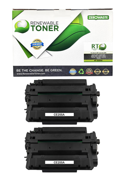 RT 55A Compatible HP CE255A Toner Cartridge (2-Pack)