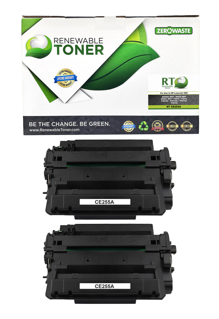 RT 55A CE255A Compatible Toner Cartridge (2-Pack)