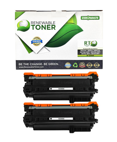 RT 507X CE400X Compatible Toner Cartridge (High Yield, 2-Pack)