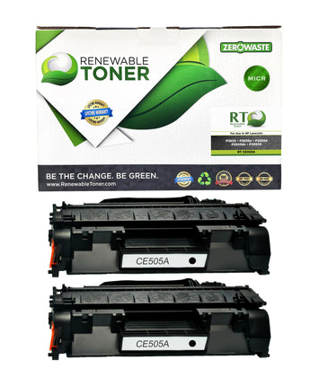 RT 05A Compatible HP CE505A MICR Toner Cartridge (2-Pack)
