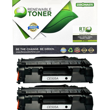RT 05A Compatible HP CE505A Toner Cartridge (2-Pack)
