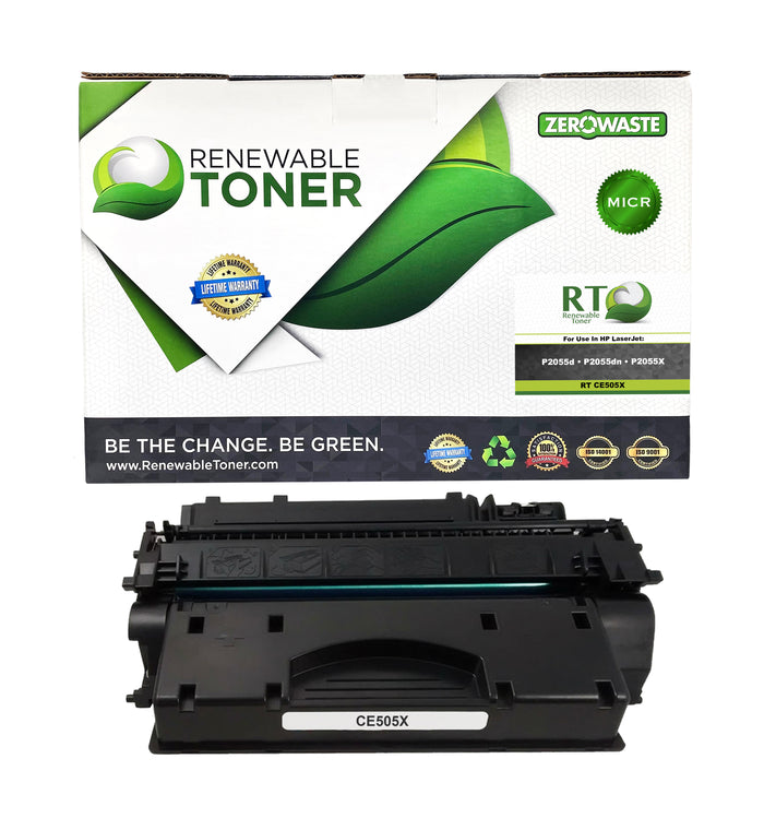RT 05X MICR Toner Cartridge for HP CE505X Check Printers P2055 (High Yield)