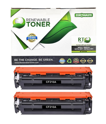 RT 131A Compatible HP CF210A Toner Cartridge (2-Pack, Black)