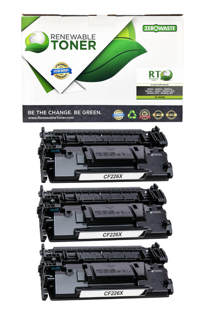 RT 26X CF226X Compatible Toner Cartridge (High Yield, 3-Pack)