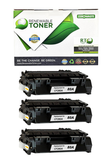 RT 80A CF280A Compatible Toner Cartridge (3-Pack)