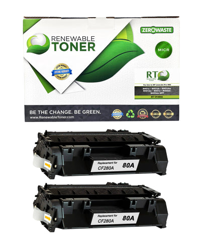 RT 80A CF280A Compatible MICR Toner Cartridge (2-Pack)