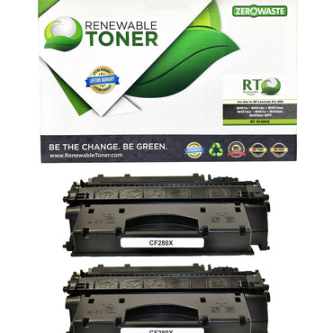 RT 80X CF280X Compatible Toner Cartridge (High Yield, 2-Pack)
