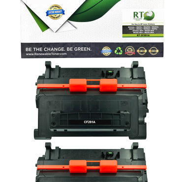 RT 81A Toner Cartridge for HP CF281A Printers M604 M605 M606 MFP M630 (2-Pack)