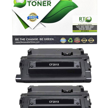 RT 81X CF281X Compatible Toner Cartridge (High Yield, 2-Pack)