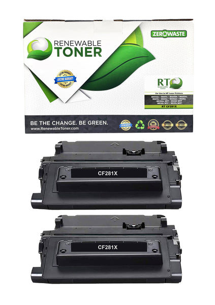 RT 81X CF281X Compatible Toner Cartridge (High Yield, 2-Pack)