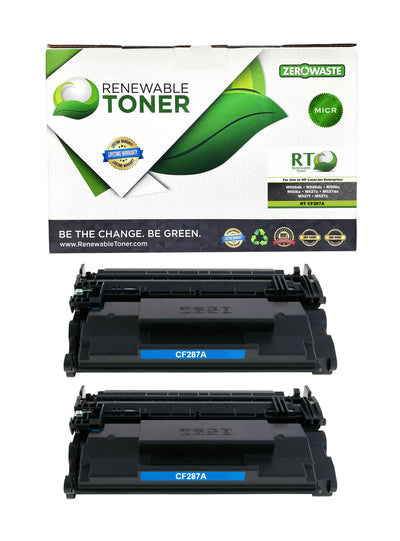 RT 87A CF287A Compatible MICR Toner Cartridge (2-Pack)