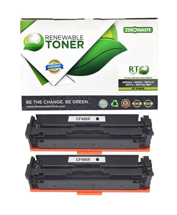 RT 201X Compatible HP CF400X Toner Cartridge (High Yield, 2-Pack)