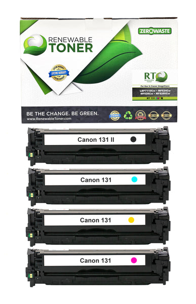 RT Canon 131 6273B001AA 6271B001AA 6269B001AA 6270B001AA Compatible Toner Color Set (CMYK, 4-pack)