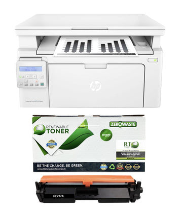 RT M130nw LaserJet Pro Check Printer Bundle with 1 RT CF217A MICR Toner Cartridge