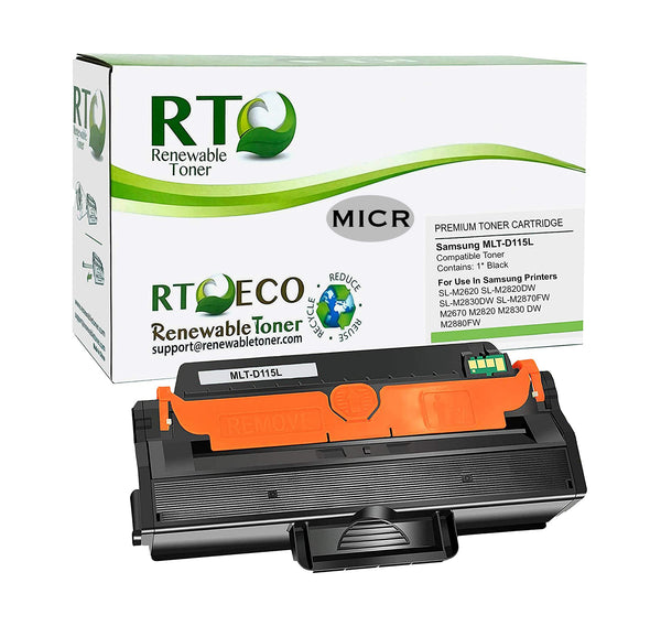 RT Compatible Samsung MLT-D115L MICR Cartridge, High Yield