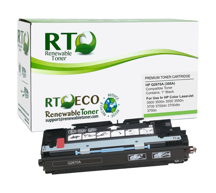 RT Compatible HP 308A Q2670A Toner Cartridge (Black)