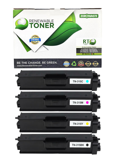 RT TN-315 Compatible Brother Color Toner Set (CMYK, 4-Pack)