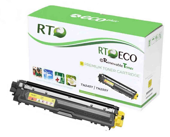 RT Compatible Toner Cartridge Replacement for Brother TN-245Y TN-255Y (Yellow)