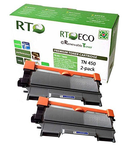 RT Compatible Toner Cartridge Replacement for Brother TN450 TN-450 (Black, 2-Pack)