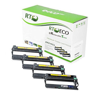 RT Compatible Cartridge Replacement for Brother DR-210CL Imaging Drum (CMYK, 4-Pack)